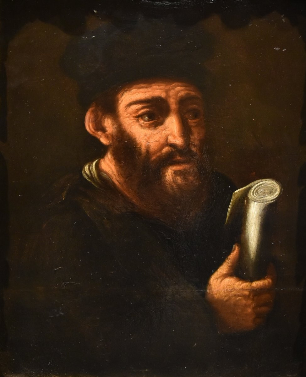 Portrait De l'Alchimiste Morieno Romano, Manérisme Flamand XVIIe Siècle-photo-2