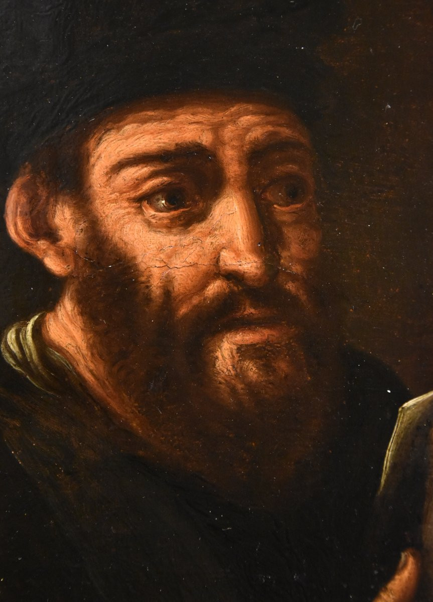 Portrait De l'Alchimiste Morieno Romano, Manérisme Flamand XVIIe Siècle-photo-1