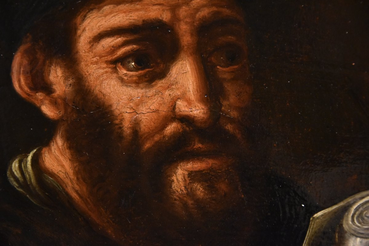 Portrait De l'Alchimiste Morieno Romano, Manérisme Flamand XVIIe Siècle-photo-3