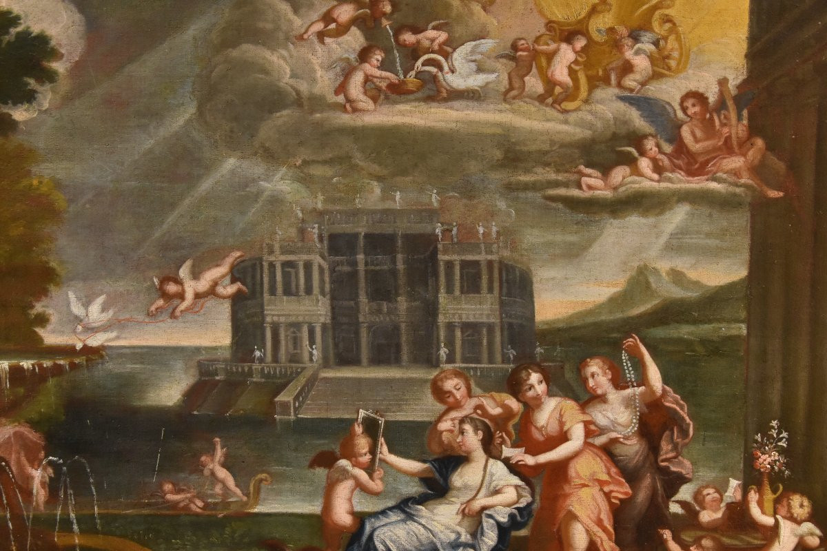 La Toilette de Vénus, Francesco Albani (Bologne 1578 - 1660) Suiveur de-photo-4