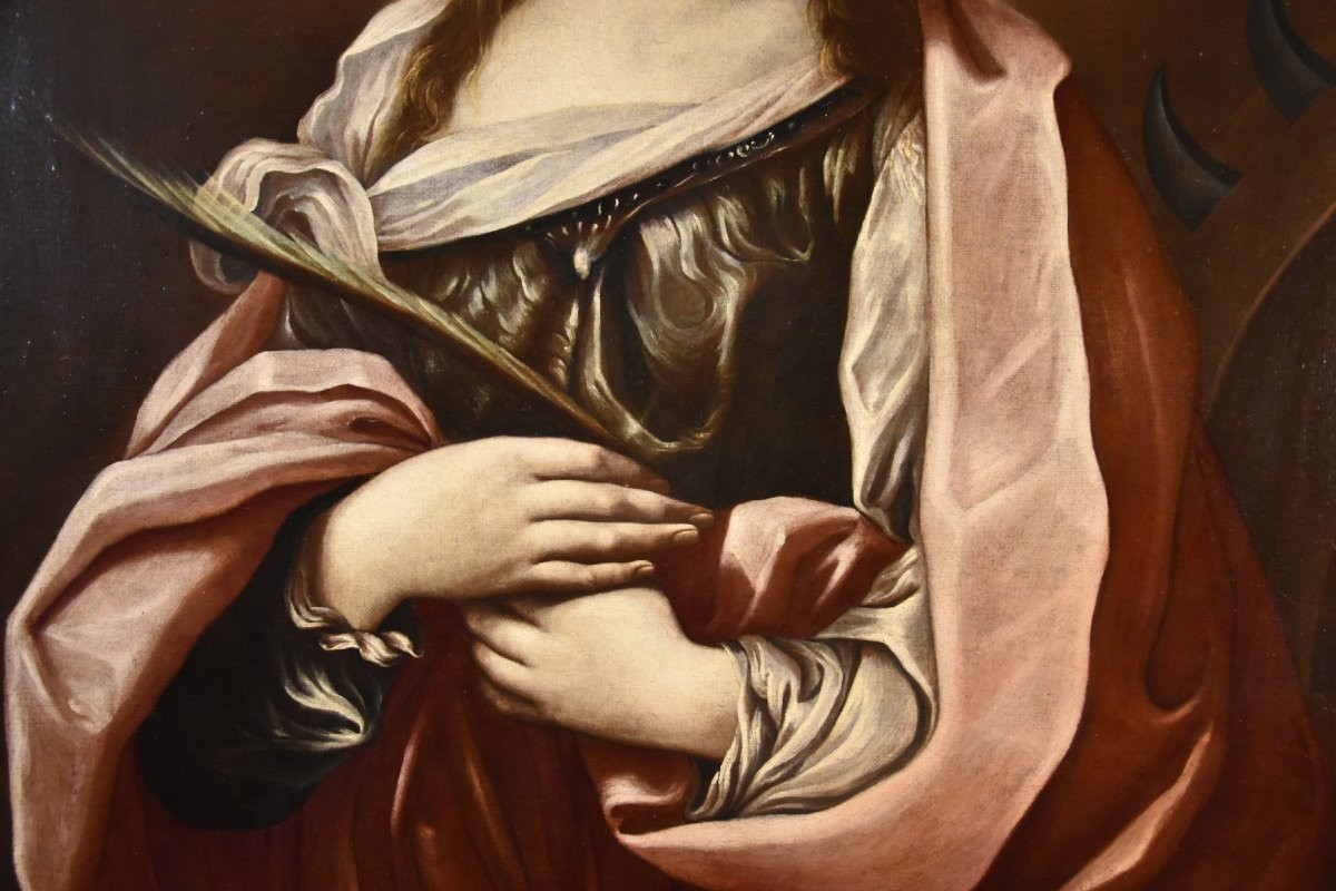 Saint Catherine Of Alexandria, Guido Reni (bologna 1575 - 1642) Workshop Of-photo-4