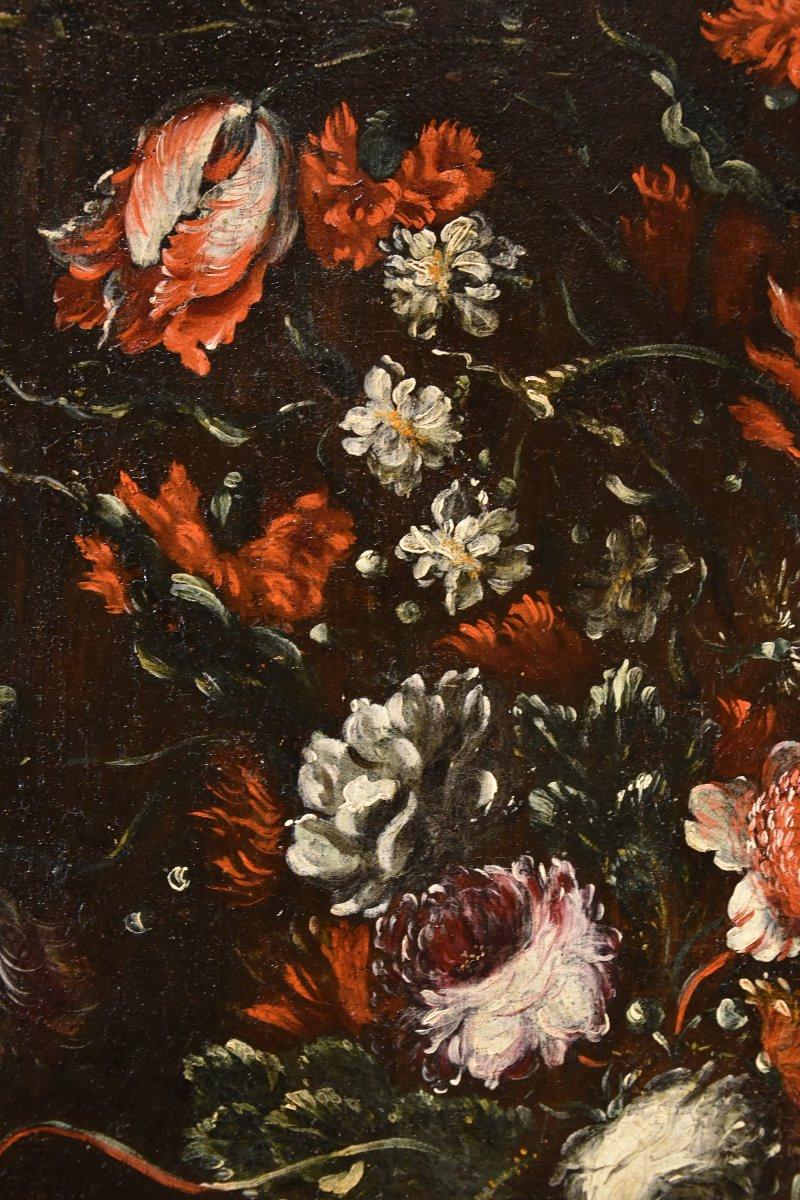 Francesca Volò Smiller (Milan, 1657 - 1700), Nature morte de fleurs-photo-7