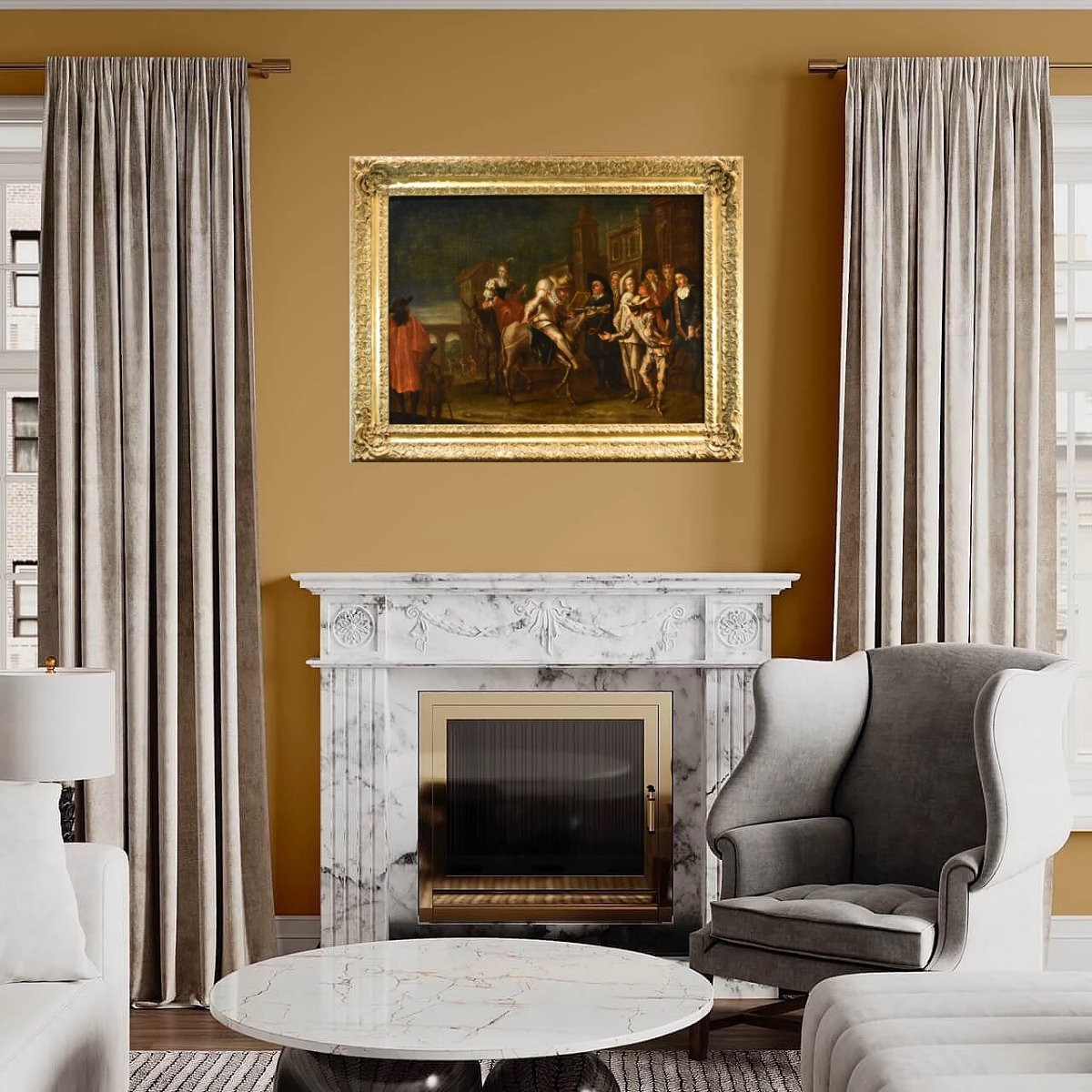 Carnival In Venice With Harlequin, Marco Marcola (verona, 1711 - 1780)-photo-4