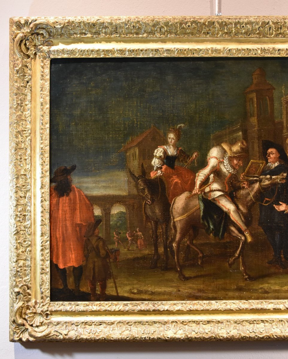 Carnival In Venice With Harlequin, Marco Marcola (verona, 1711 - 1780)-photo-1