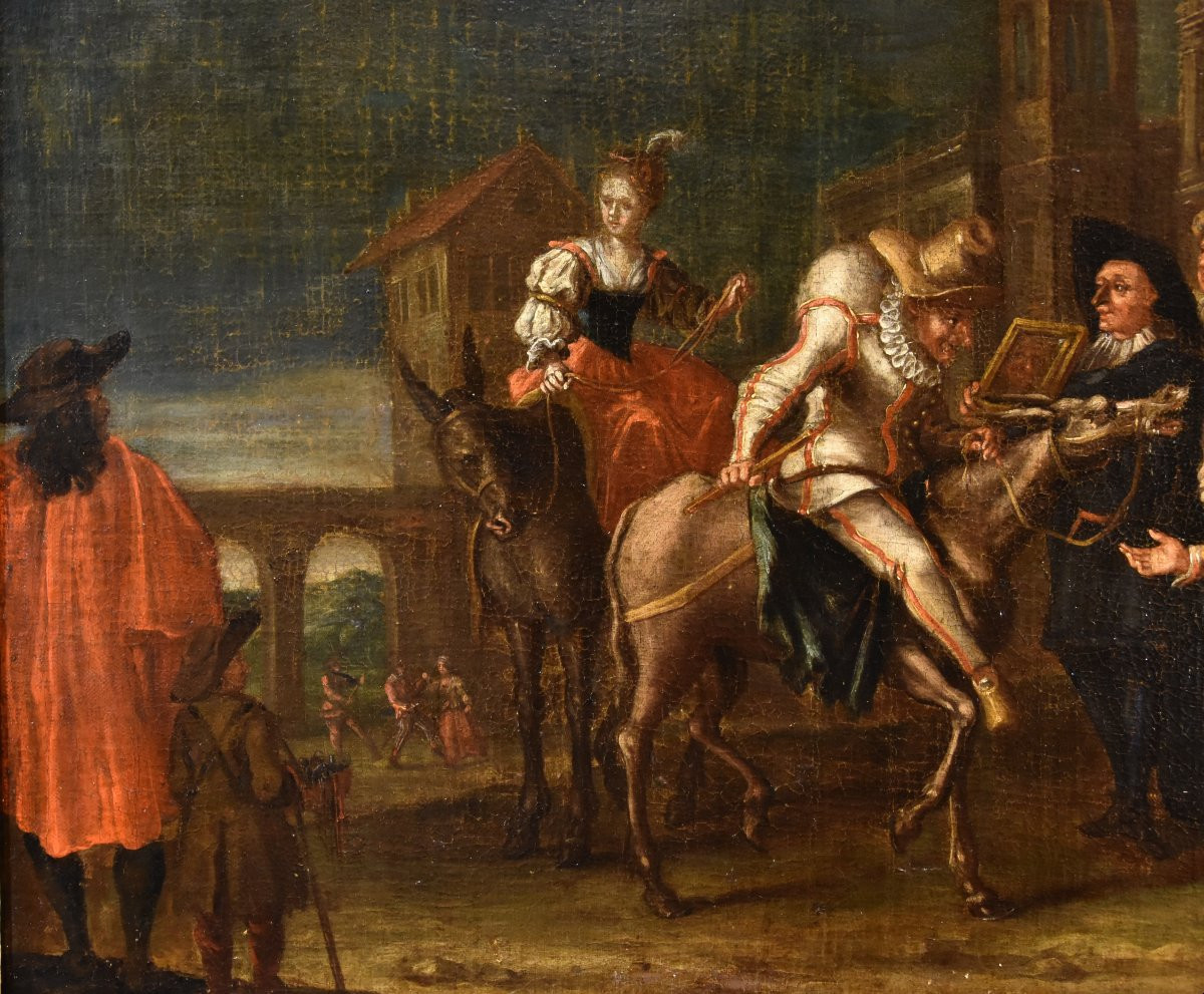 Carnival In Venice With Harlequin, Marco Marcola (verona, 1711 - 1780)-photo-6