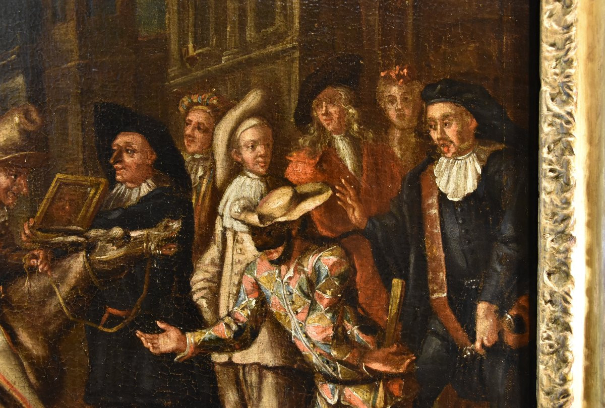 Carnival In Venice With Harlequin, Marco Marcola (verona, 1711 - 1780)-photo-7