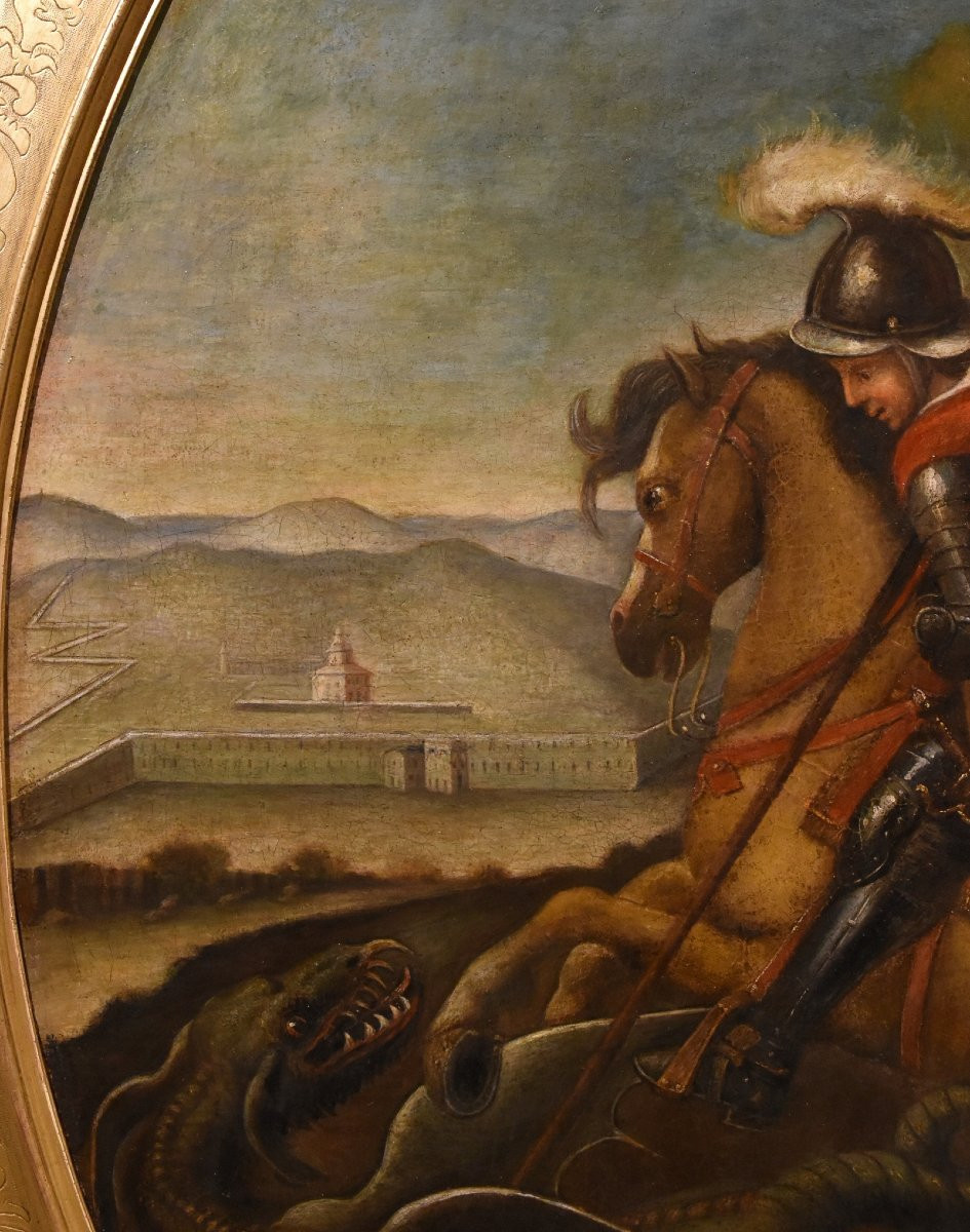 Saint Georges Vainc Le Dragon, Raphaël Sanzio (urbino 1483 - Rome 1520) Suiveur De -photo-4