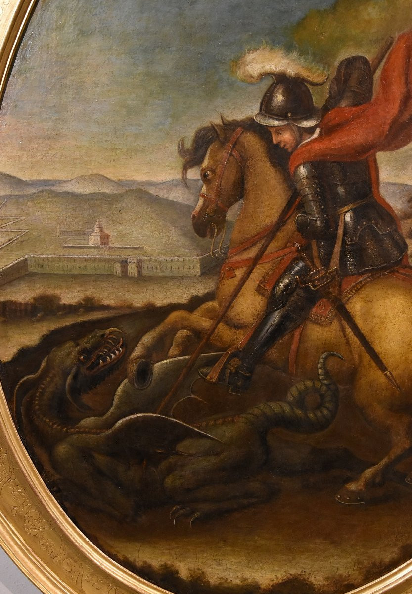Saint Georges Vainc Le Dragon, Raphaël Sanzio (urbino 1483 - Rome 1520) Suiveur De -photo-5