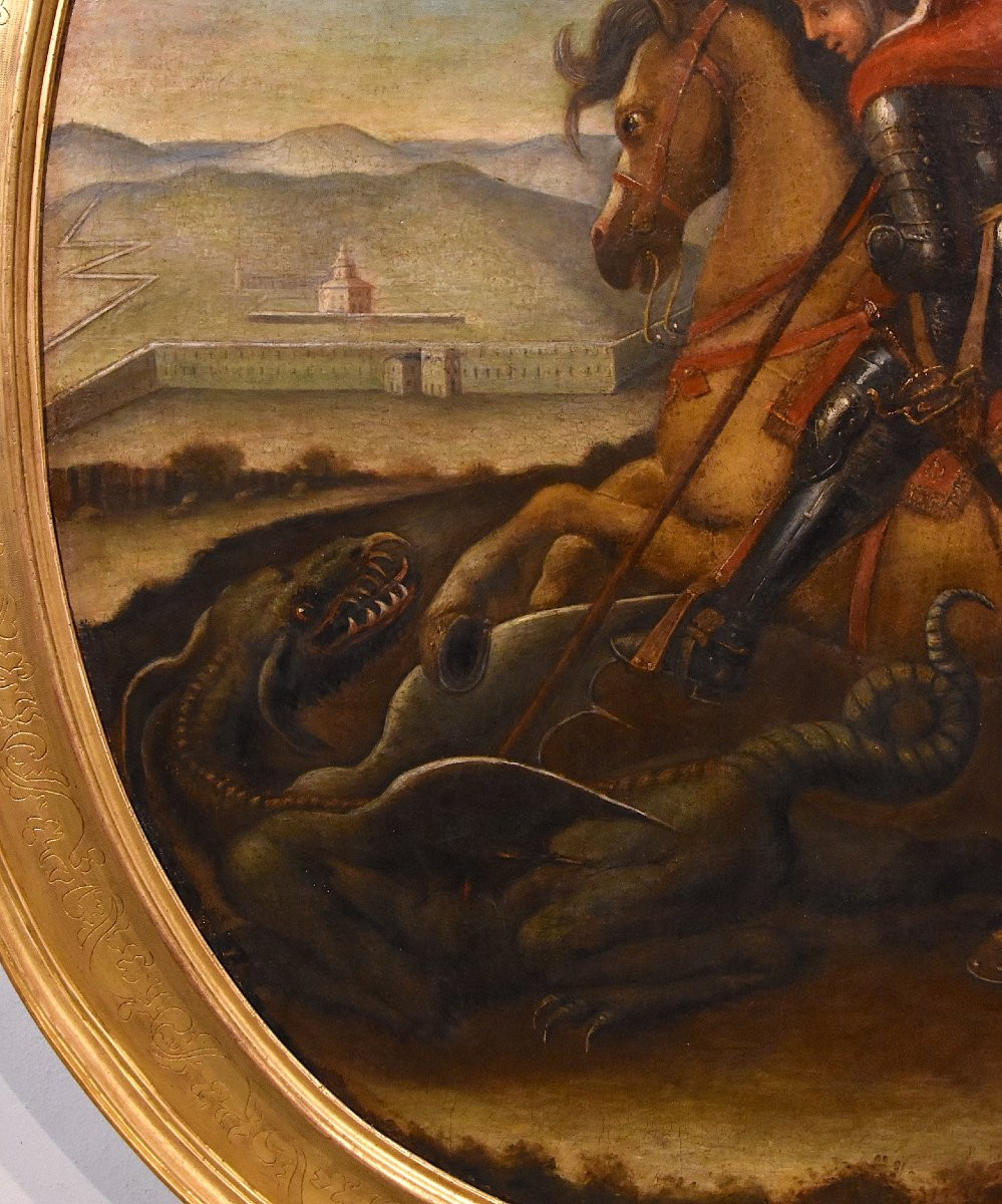 Saint Georges Vainc Le Dragon, Raphaël Sanzio (urbino 1483 - Rome 1520) Suiveur De -photo-6