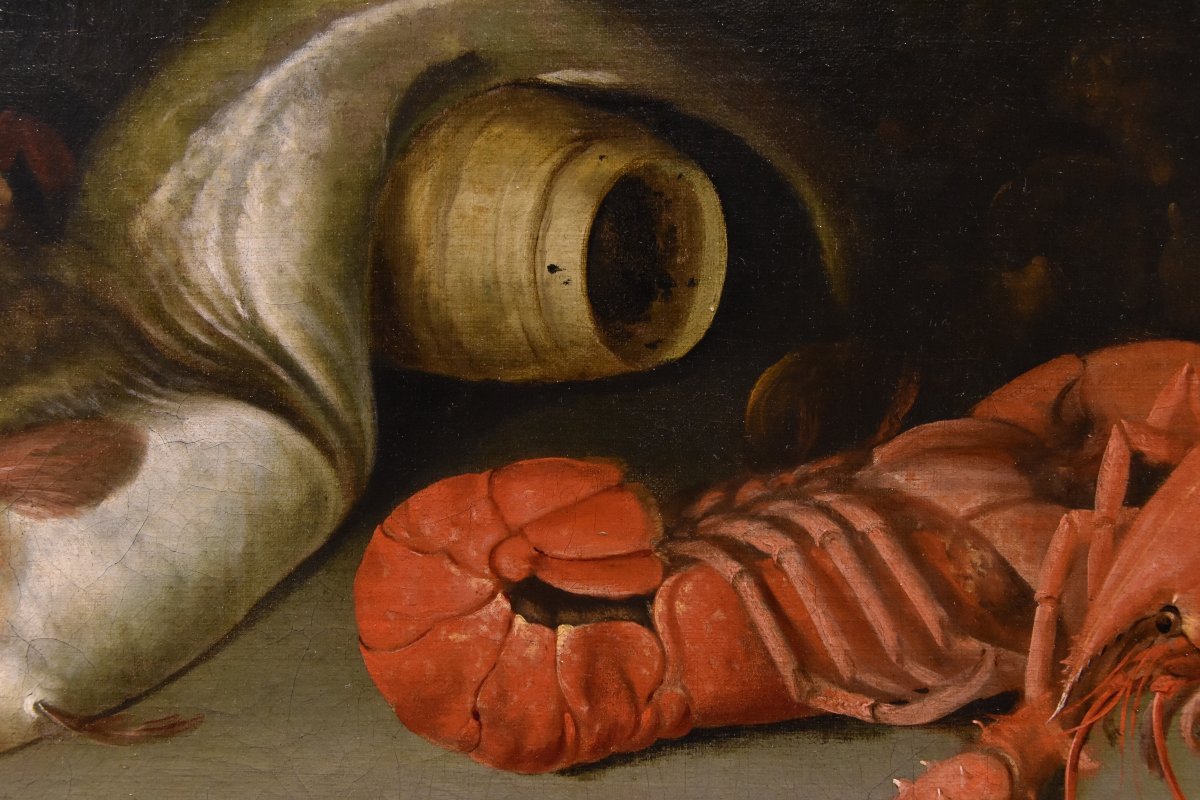 Alexander Van Adriaenssen (antwerp, 1587 - 1661), Still Life With Oysters, Fish And Lobsters-photo-5