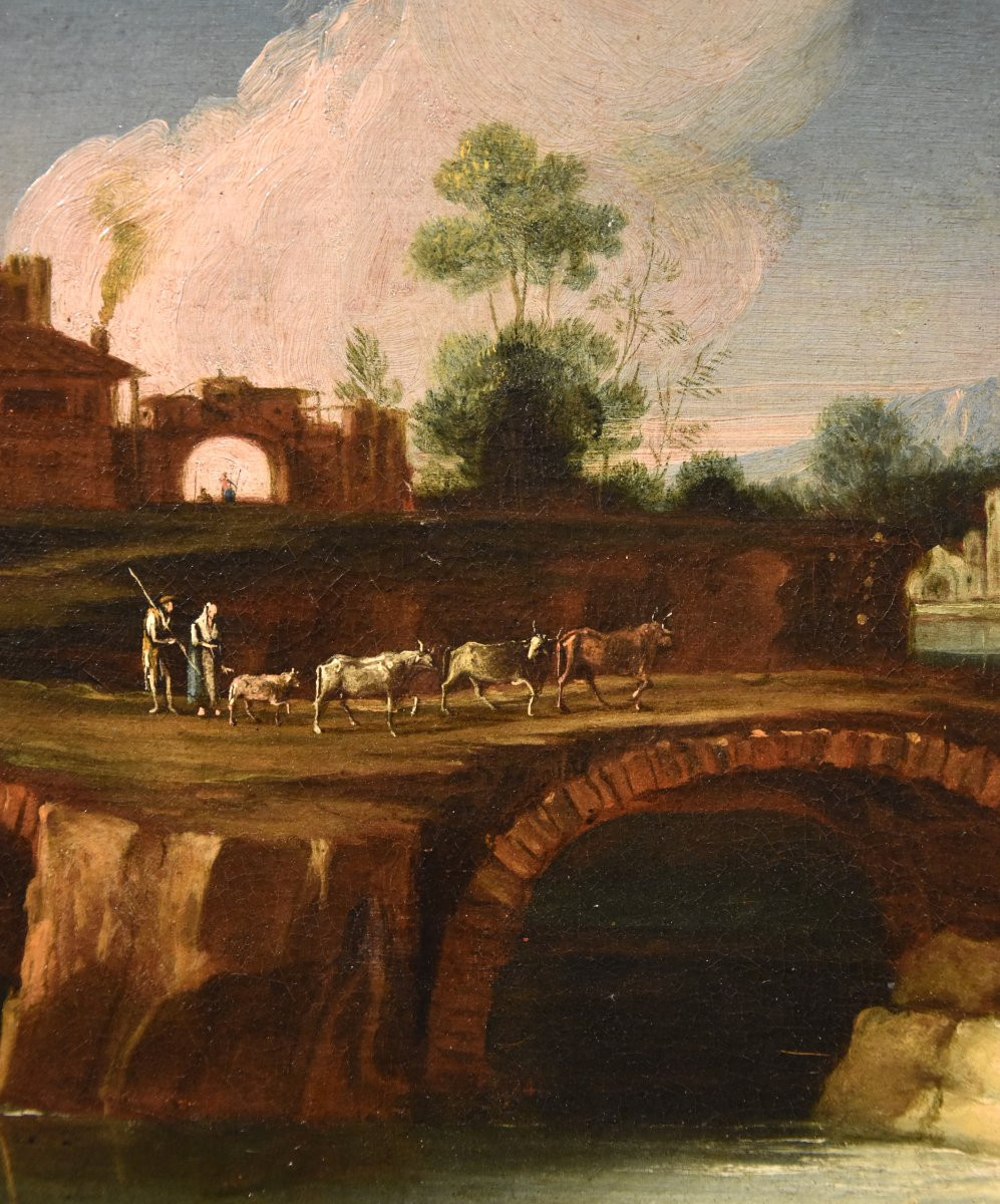  Paolo Anesi (rome 1697 - 1773), River Landscape Of The Lazio Countryside-photo-7