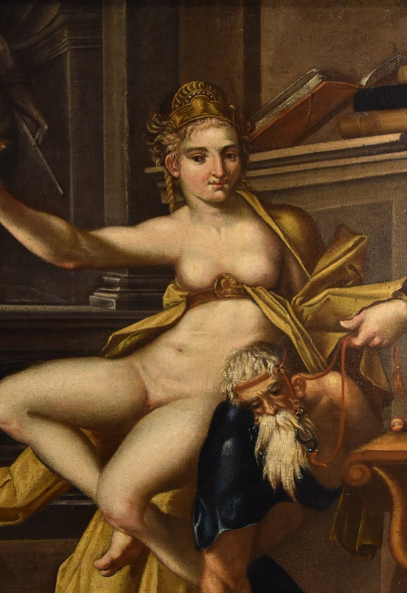 Aristotle And Phyllis, Bartholomäus Spranger (antwerp, 1546 – Prague, 1611) Workshop-photo-3