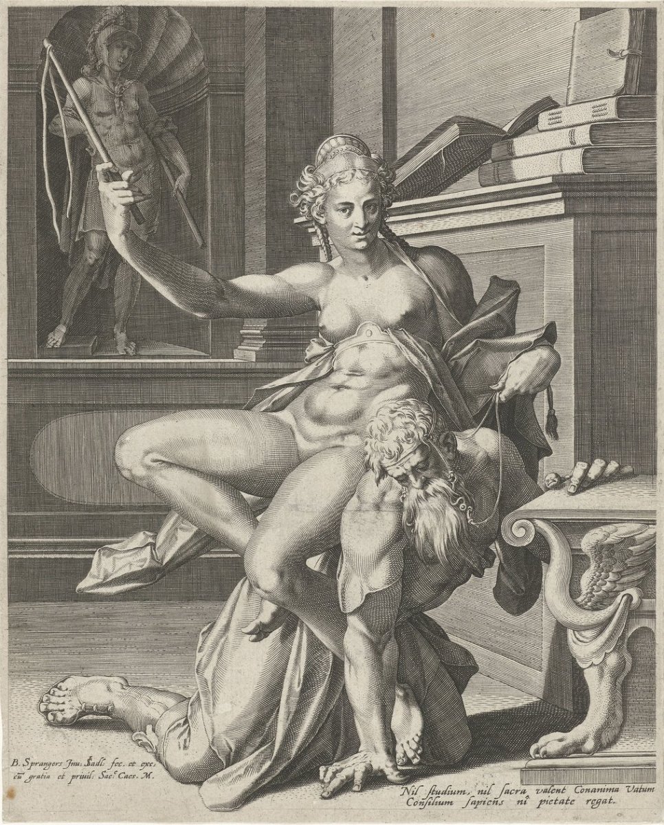 Aristotle And Phyllis, Bartholomäus Spranger (antwerp, 1546 – Prague, 1611) Workshop-photo-7