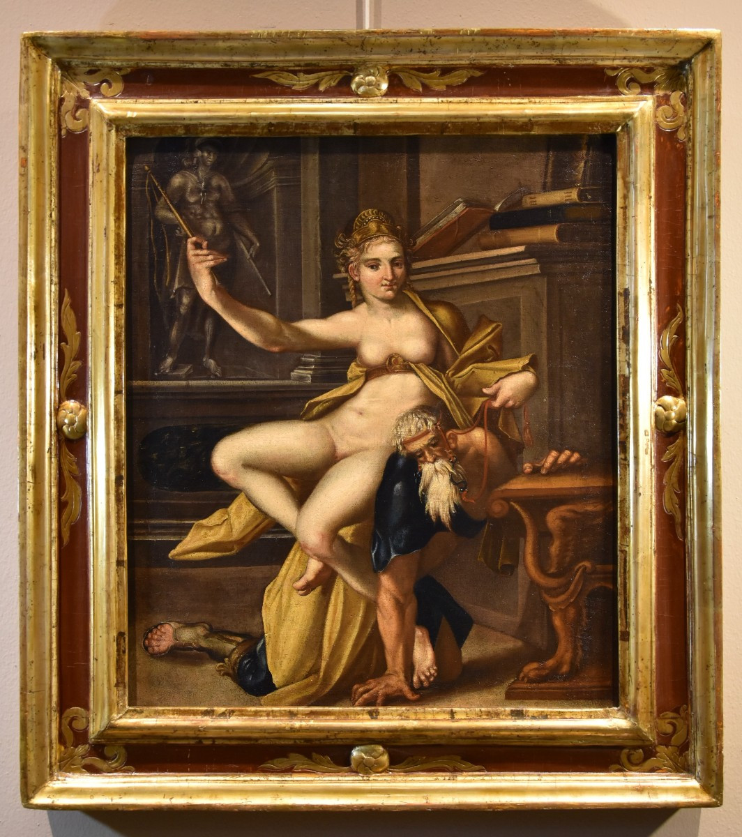 Aristotle And Phyllis, Bartholomäus Spranger (antwerp, 1546 – Prague, 1611) Workshop