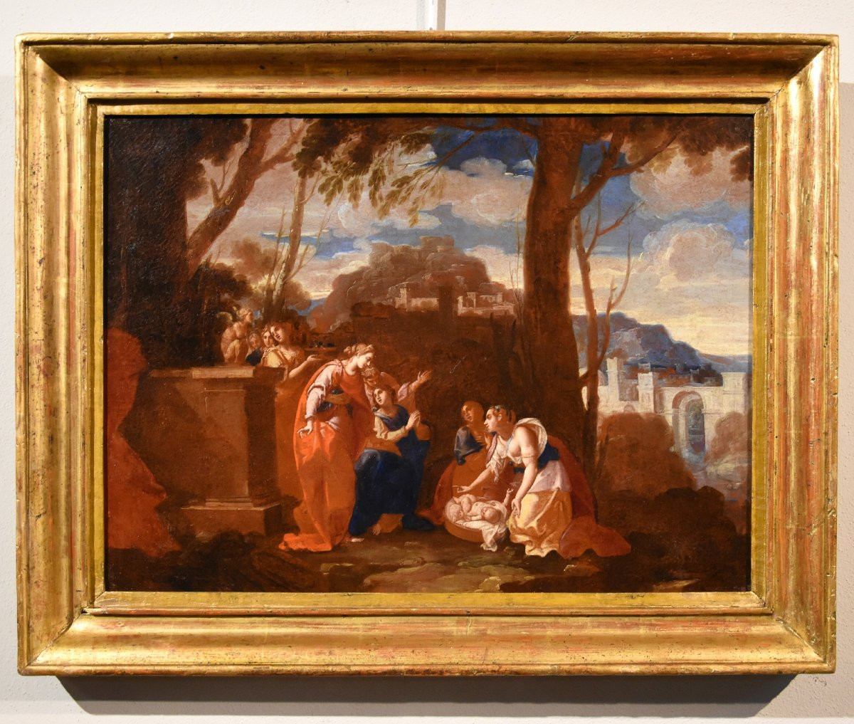 Nicolas Poussin (1594 - 1665) Atelier, Le Petit Moïse Retrouvé Par La Fille De Pharaon-photo-2