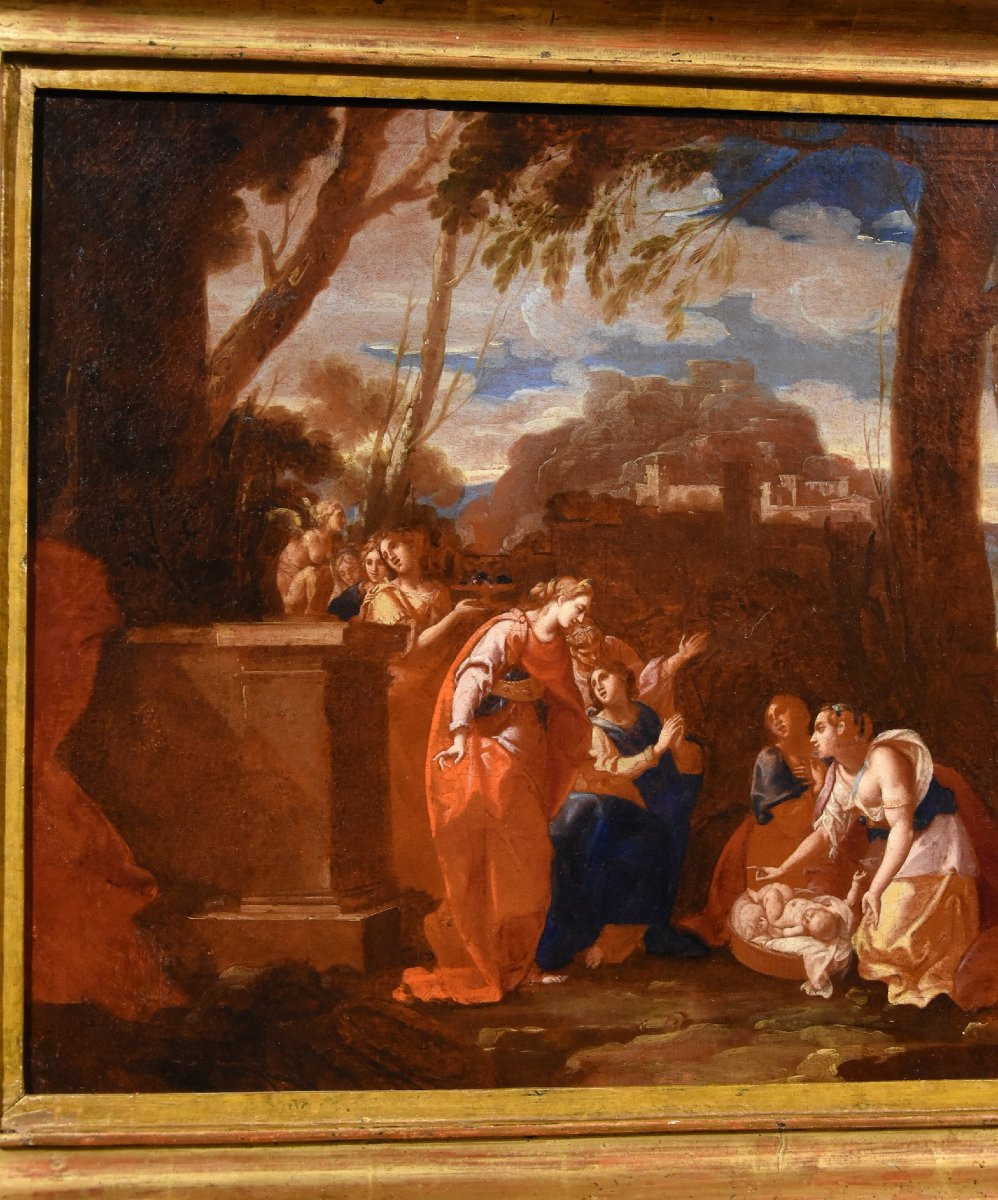 Nicolas Poussin (1594 - 1665) Atelier, Le Petit Moïse Retrouvé Par La Fille De Pharaon-photo-3