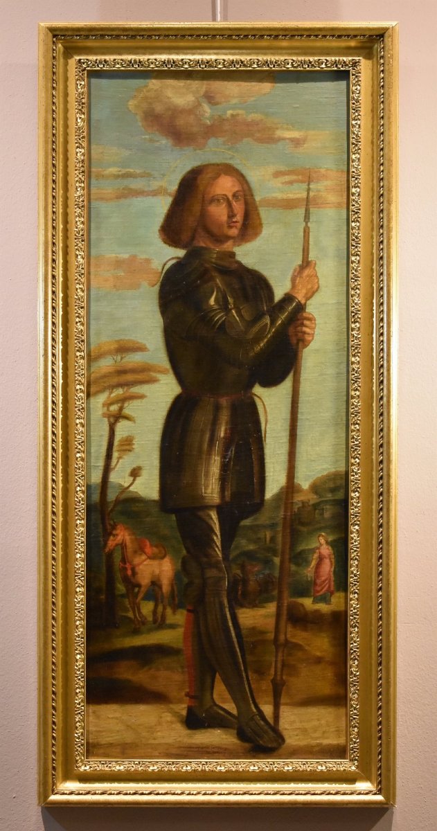 Saint George, Follower Of Cima Da Conegliano  (conegliano C. 1449 - Conegliano C. 1517)-photo-2