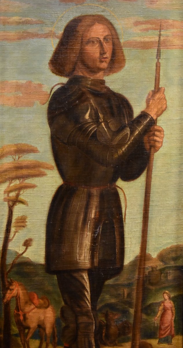 Saint George, Follower Of Cima Da Conegliano  (conegliano C. 1449 - Conegliano C. 1517)-photo-5