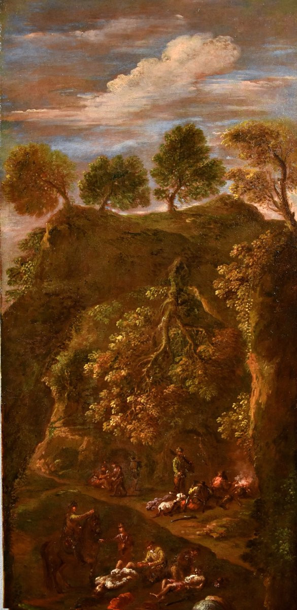 Giuseppe Zais (belluno 1709 - Treviso 1781), The Assault Of The Brigands / After The Assault-photo-7
