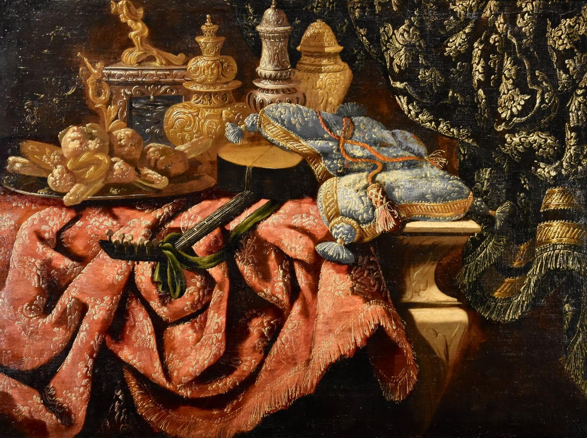 Antonio Tibaldi (rome, C. 1633 - 1684), Still Life With Precious Objects...