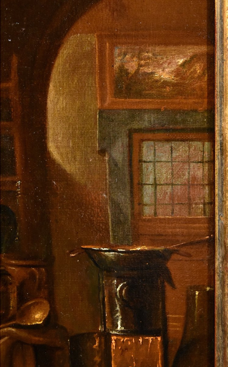 Le Pharmacien, Giovanni Domenico Valentino (1630 - 1708), Signé Avec Monogramme G.d.v-photo-4