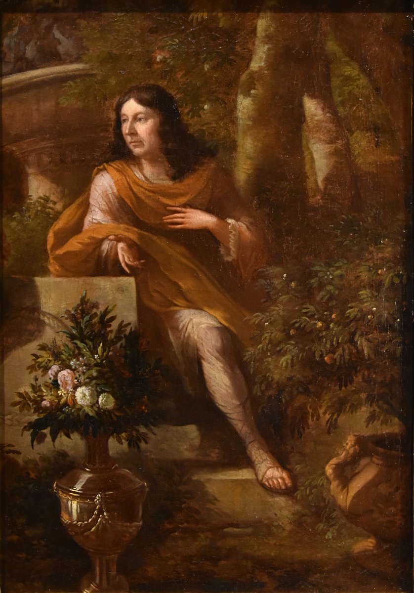 Portrait Of A Gentleman In A Garden, Godfrey Kneller (lübeck 1646 - London 1723) Circle Of-photo-7