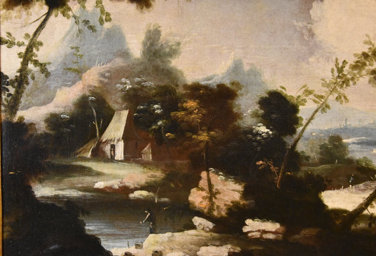 Paysages arcadiens avec personnages, Marco Ricci (Belluno 1676 – Venise 1730) cercle-photo-5