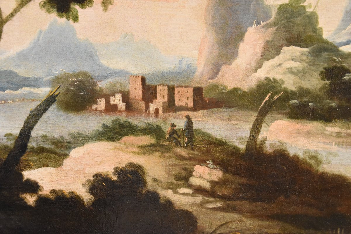 Paysages arcadiens avec personnages, Marco Ricci (Belluno 1676 – Venise 1730) cercle-photo-6