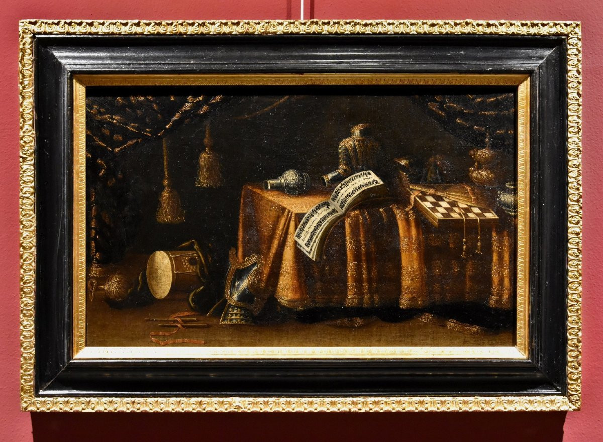 Still Life With Vanitas, Francesco Noletti (malte 1611 - Rome 1654) Atelier/cercle-photo-2