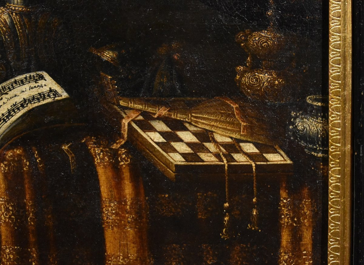 Still Life With Vanitas, Francesco Noletti (malte 1611 - Rome 1654) Atelier/cercle-photo-3