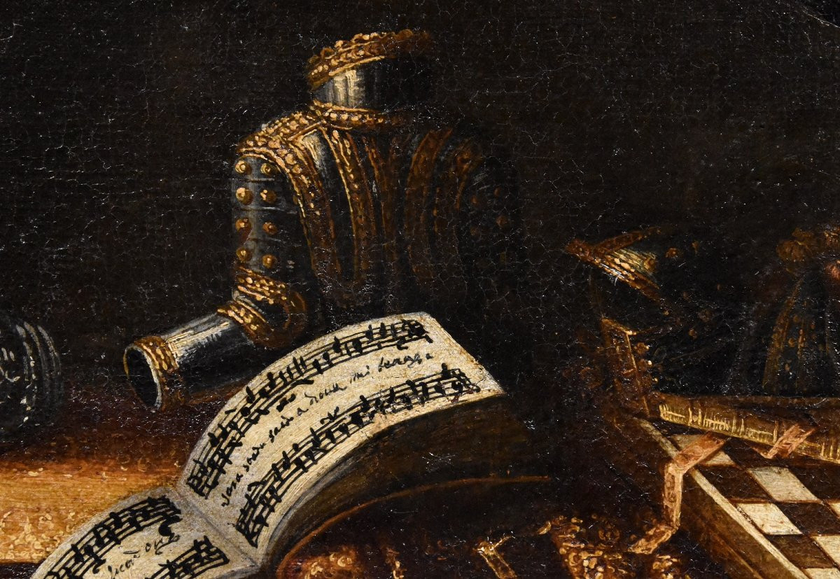 Still Life With Vanitas, Francesco Noletti (malte 1611 - Rome 1654) Atelier/cercle-photo-4