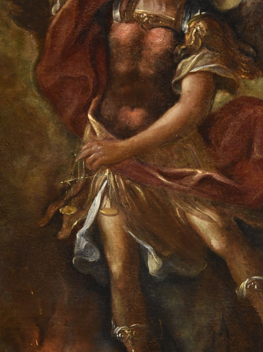 Saint Michel Archange victorieux, Peintre romain du XVIIe-XVIIIe siècle-photo-4