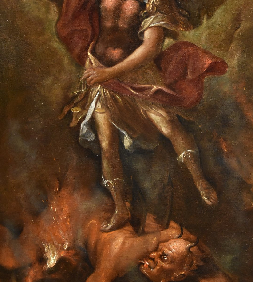 Saint Michel Archange victorieux, Peintre romain du XVIIe-XVIIIe siècle-photo-5