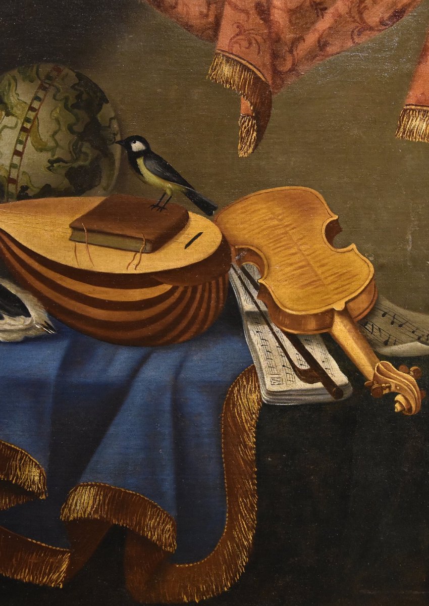 Nature Morte Aux Instruments De Musique, Bonaventura Bettera (Bergame, C. 1663 - 1718)  (1/2)-photo-3