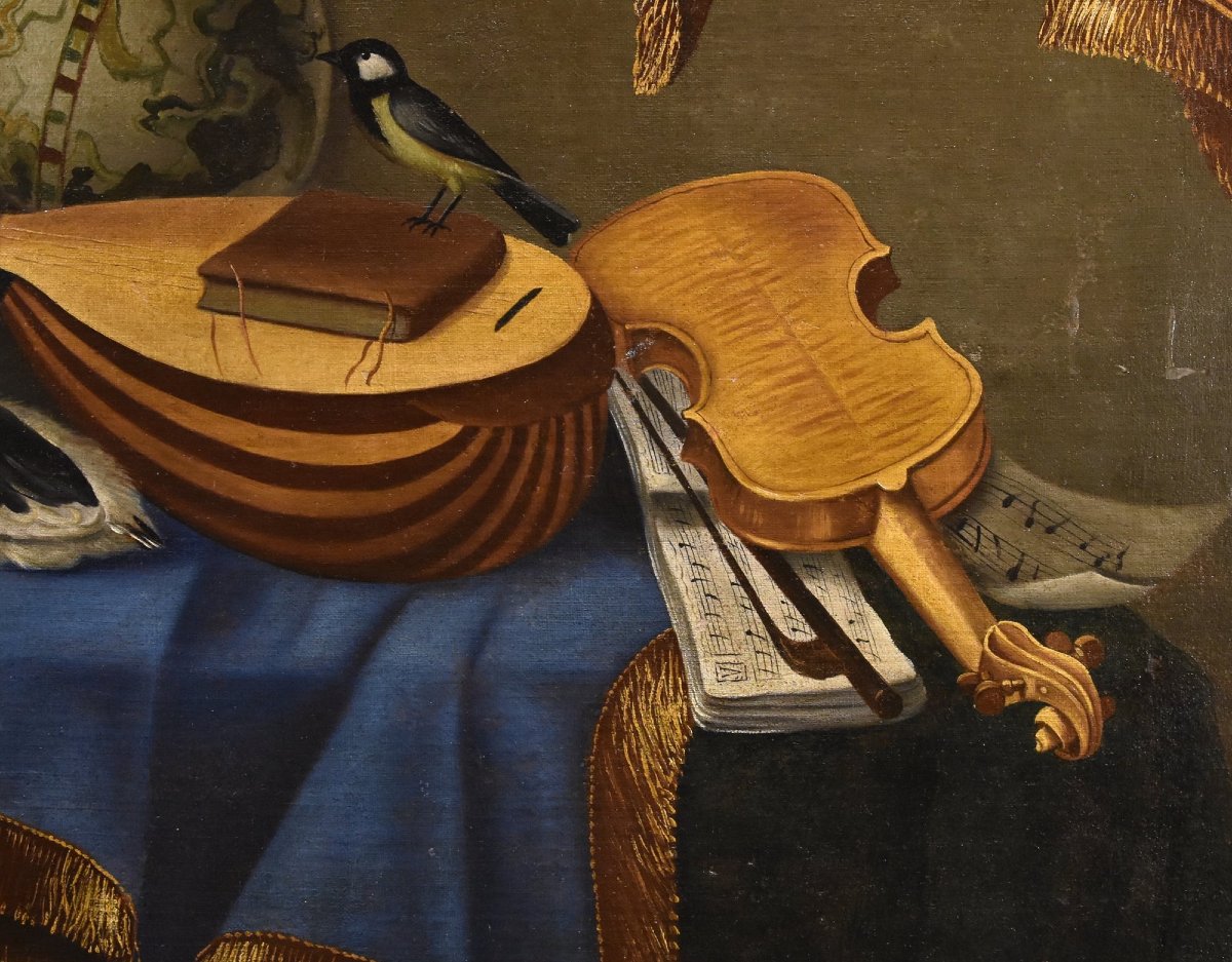 Nature Morte Aux Instruments De Musique, Bonaventura Bettera (Bergame, C. 1663 - 1718)  (1/2)-photo-1