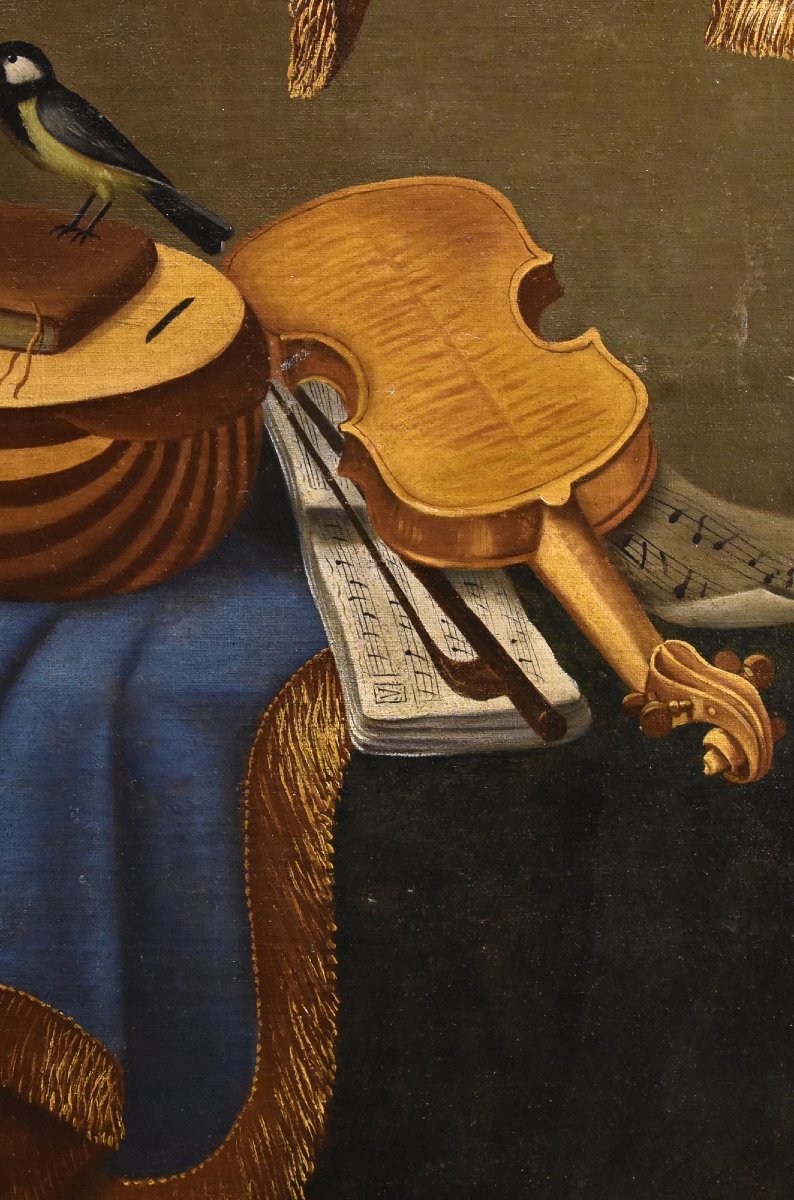 Nature Morte Aux Instruments De Musique, Bonaventura Bettera (Bergame, C. 1663 - 1718)  (1/2)-photo-3