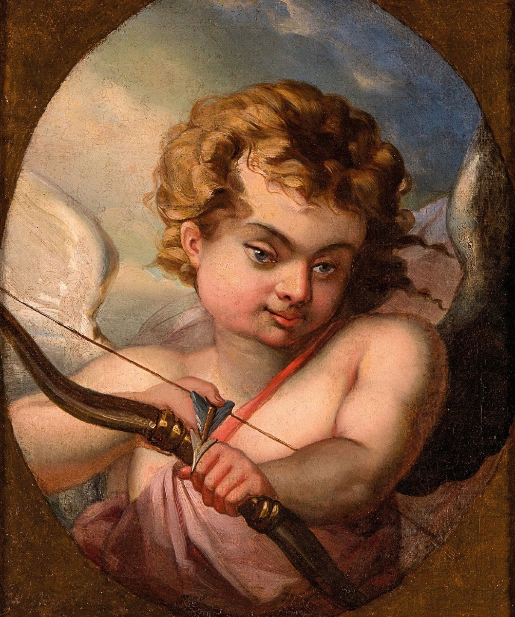 Cupid, French School Of The Entourage Of François Boucher (paris 1703-1770)-photo-2