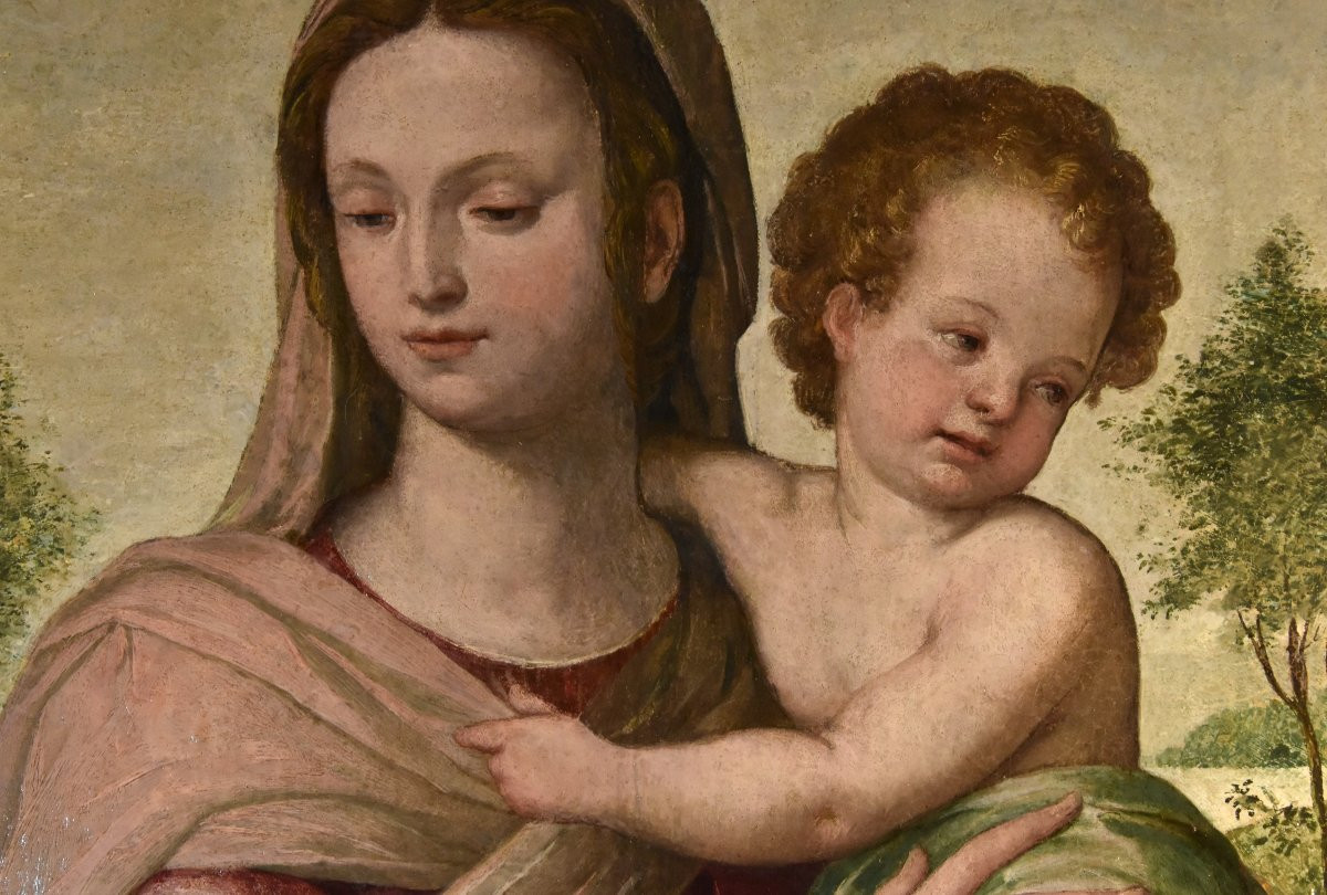 Madone à l'Enfant, École toscane (florentine) du XVIe siècle -photo-7