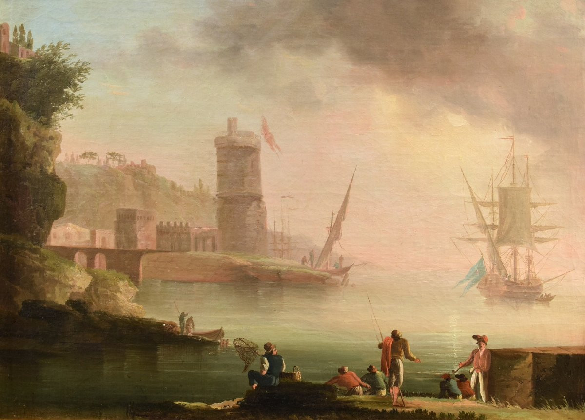 Vue De La Côte Méditerranéenne, Charles François De Marseille (marseille 1700 - Berlin 1782)-photo-2
