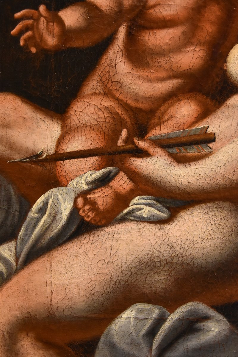 Vénus et Cupidon, Peintre vénitien du XVIIe-XVIIIe siècle-photo-4