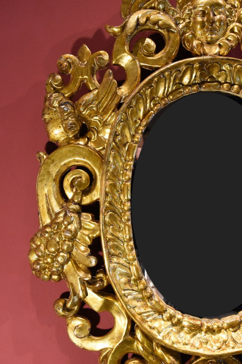 Pair Of Carved And Gilded Mirror Cabinets 'in The Manner Of Sansovino', Venice 18th Century-photo-4