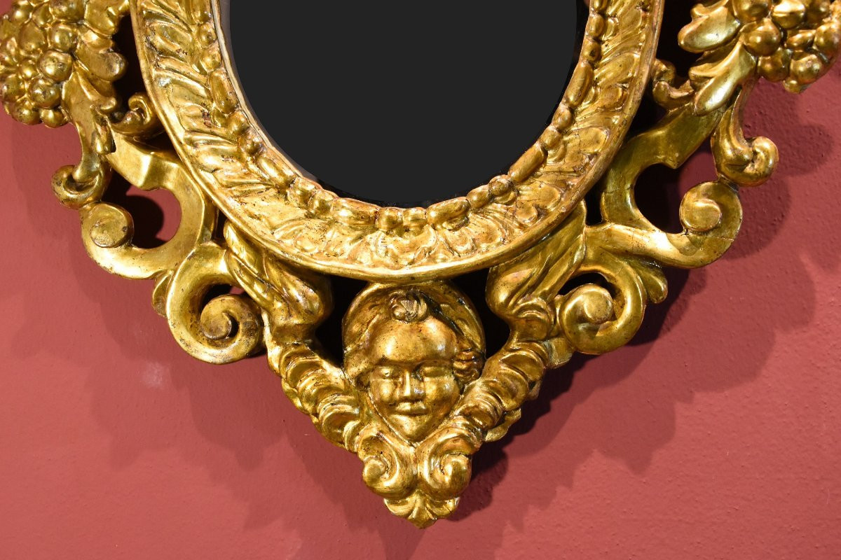 Pair Of Carved And Gilded Mirror Cabinets 'in The Manner Of Sansovino', Venice 18th Century-photo-7
