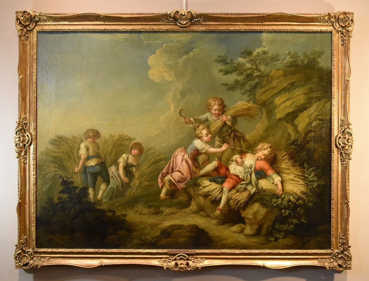 Jeu d'Enfants Comme Allégorie De l'Eté, Etienne Jeaurat (vermenton 1699 - Versailles 1789)