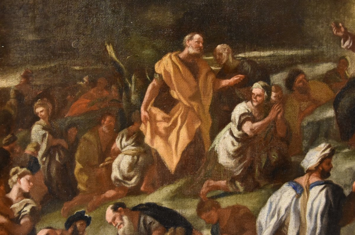 Multiplication Of The Loaves, Angelo Solimena (canale Di Serino 1629 - Barra, 1716)-photo-4