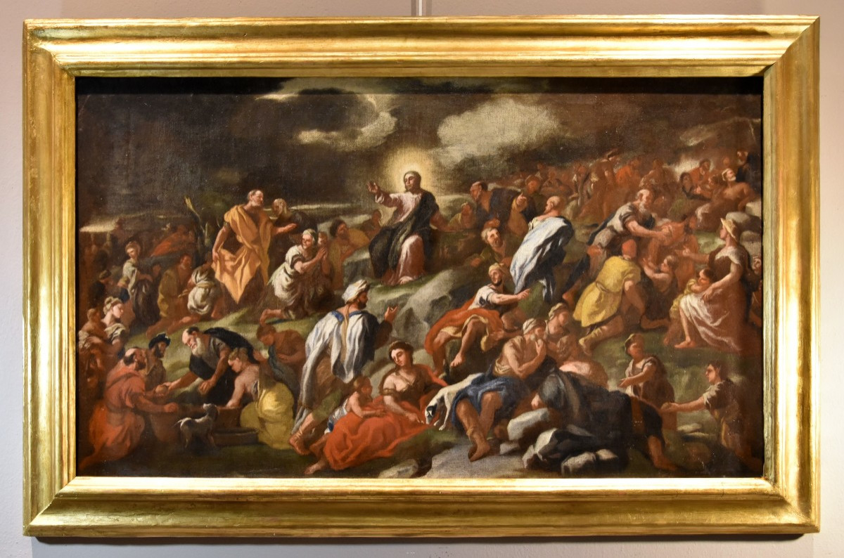 Multiplication Of The Loaves, Angelo Solimena (canale Di Serino 1629 - Barra, 1716)-photo-2