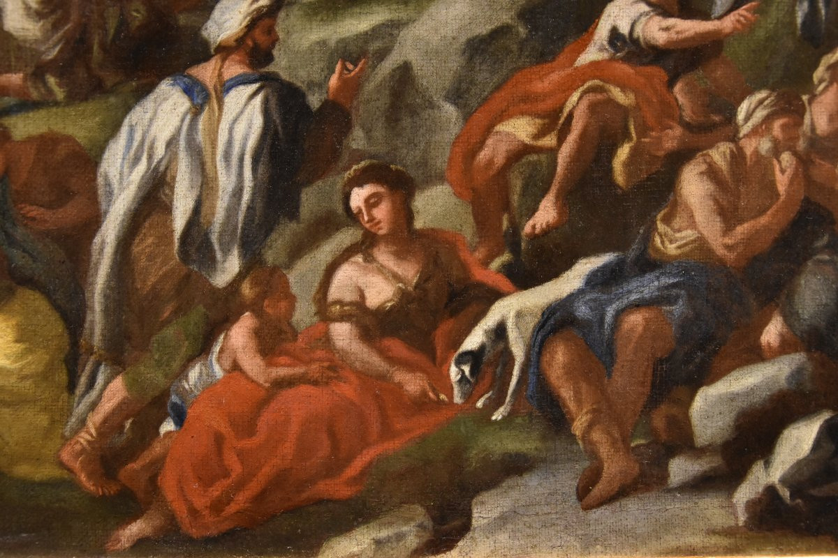 Multiplication Of The Loaves, Angelo Solimena (canale Di Serino 1629 - Barra, 1716)-photo-4