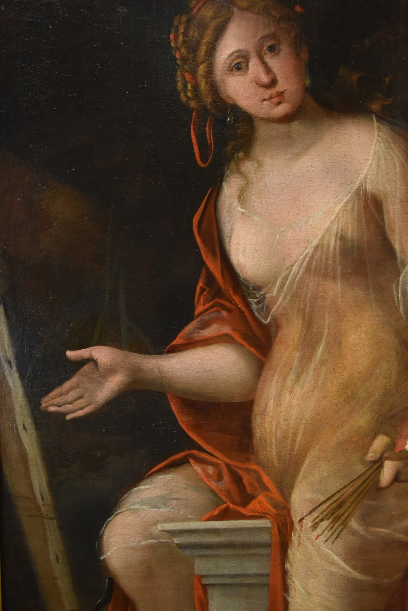 Mattheus Terwesten (la Haye, 1670 - 1757), Jeune Femme Comme Allégorie De La Peinture-photo-5