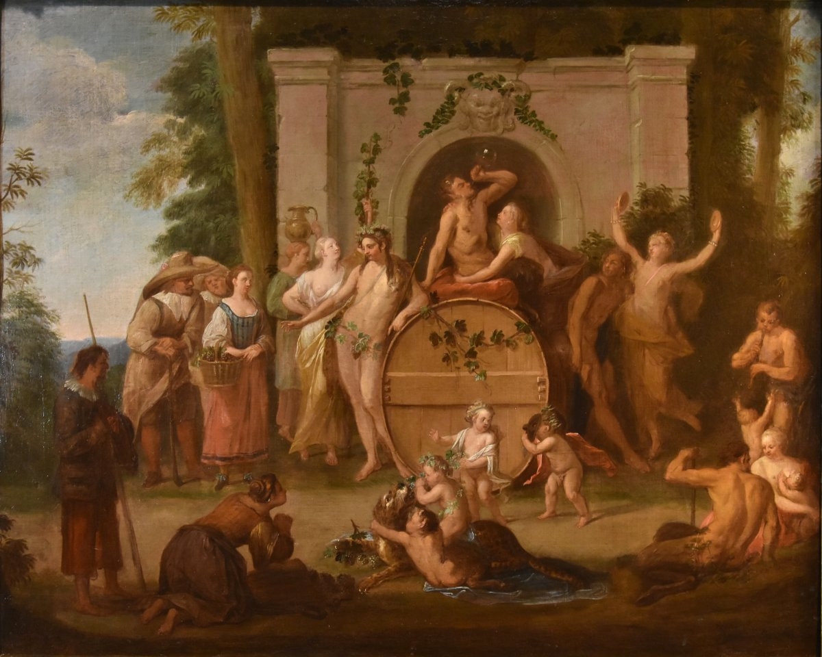 Triumph Of Bacchus, Jean Jacques Spoede (antwerp 1680 - Paris 1757)-photo-2