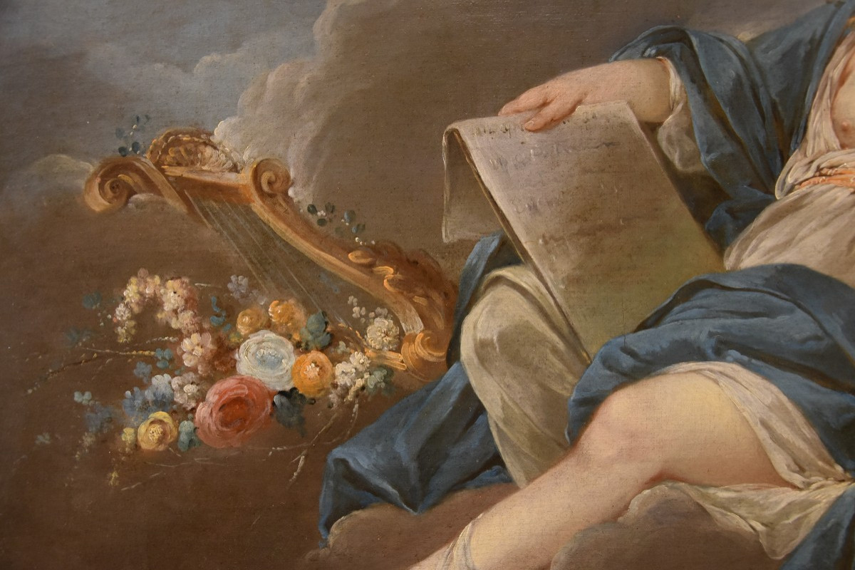 Allégorie de la Poésie, Pierre Charles Trémolières (Cholet 1703 - Paris 1739)-photo-5