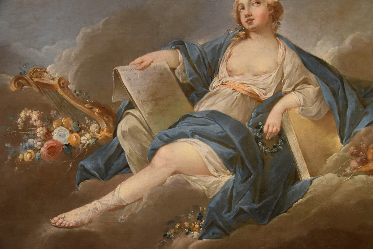 Allégorie de la Poésie, Pierre Charles Trémolières (Cholet 1703 - Paris 1739)-photo-6